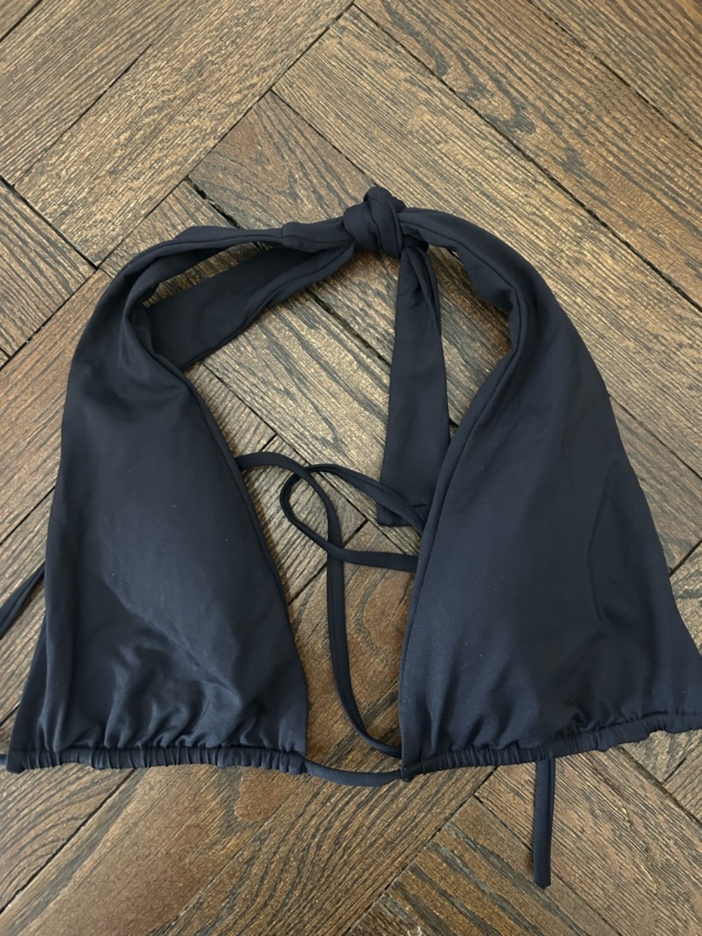 Monday Swimwear Black Halter Bikini Top